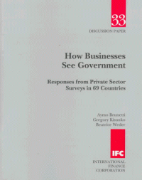 How Businesses See Government: responses from private sector surveys in 69 countries