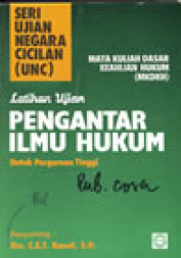 Latihan Ujian Pengantar Ilmu Hukum