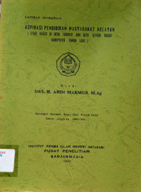 Aspirasi Pendidikan Masyarakat Nelayan (Studi Kasus Di Desa Tabanio  Dan Sungai Rasaui Kabupaten Tanah Laut)