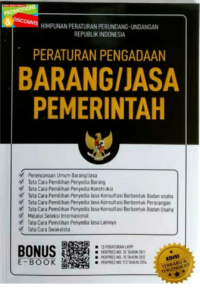 Peraturan Pengadaan Barang/Jasa Pemerintah