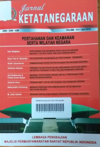 JURNAL KETATANEGARAAN: Pertahanan dan Keamanan Serta Wilayah Negara