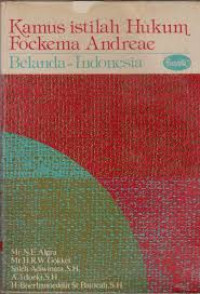 Kamus Istilah Hukum (Belanda-Indonesia)