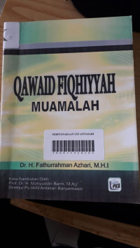 Qawaid Fiqhiyyah Muamalah